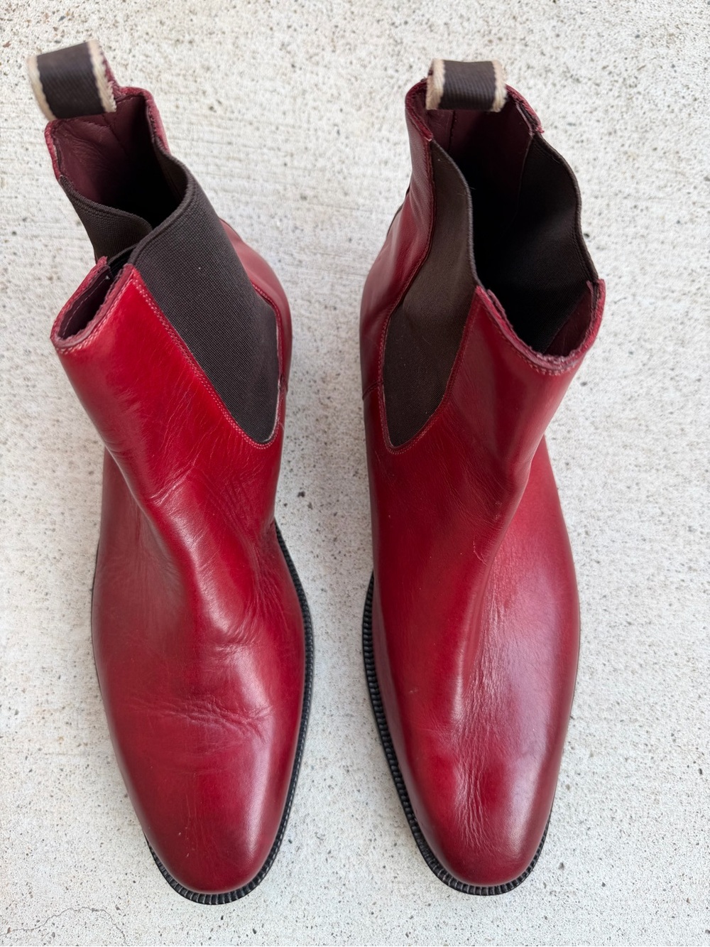3DM Lifestyle Oxblood Leather Chisel Toe Chelsea Boots Men’s 11